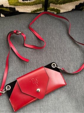 NEW Ray Ban sling pouch carrying red case with removable / adjustable strap.